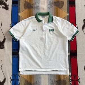 Vintage 90s Reebok Michigan State Spartans Polo Shirt Size Large Embroidered